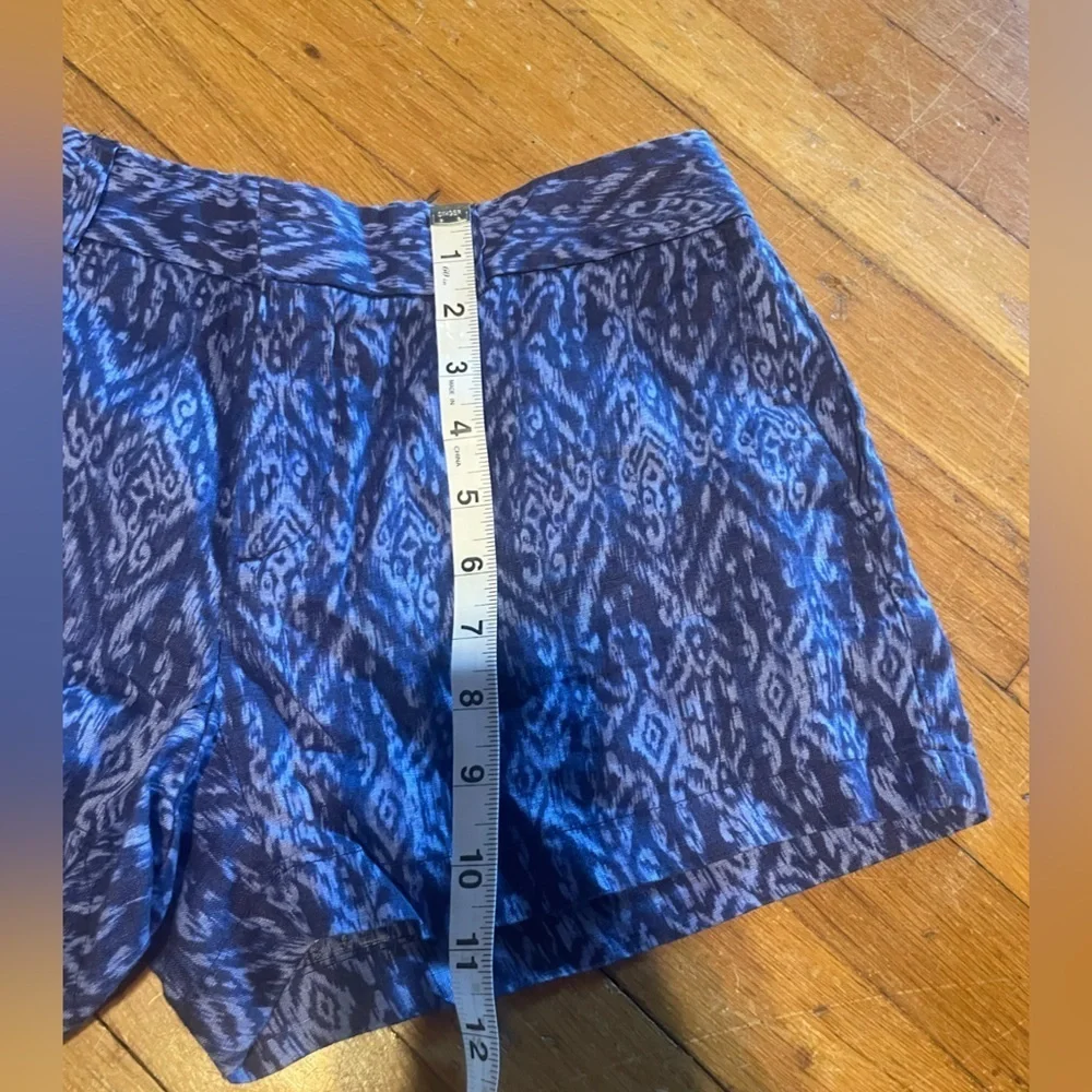 Cynthia Rowley women’s size 2 linen shorts blue boho beachy breathable